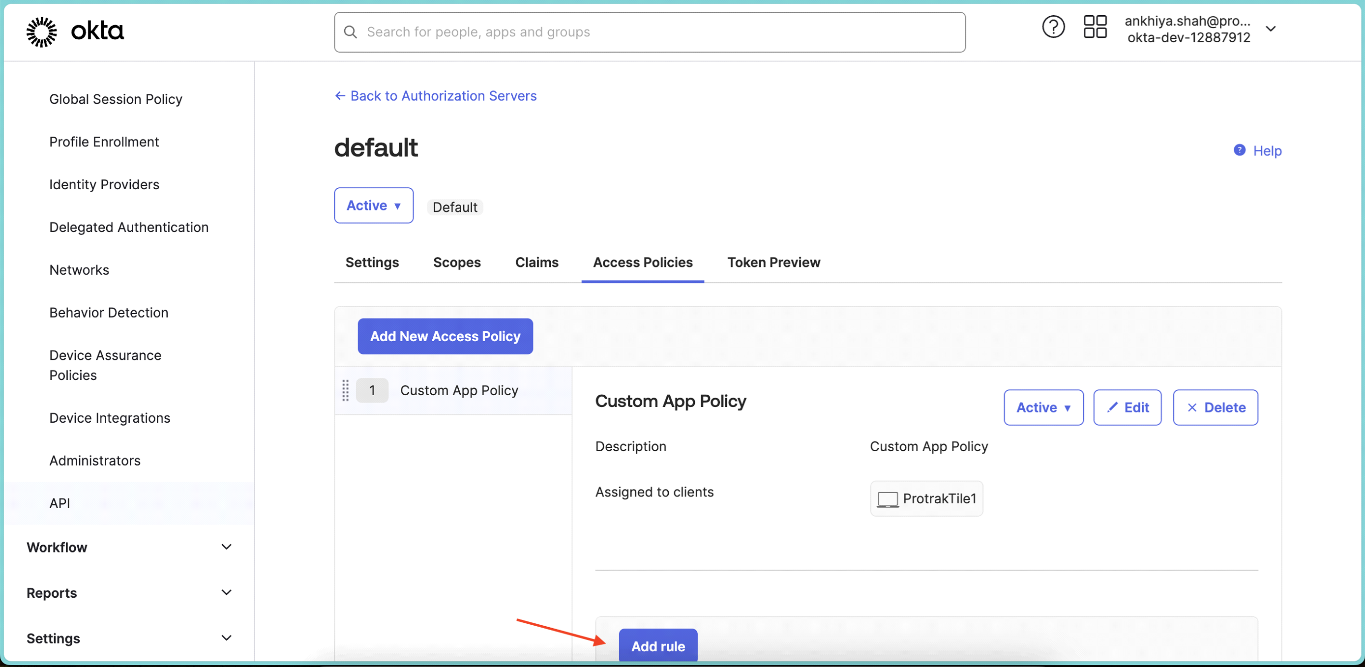 okta image of AddRule