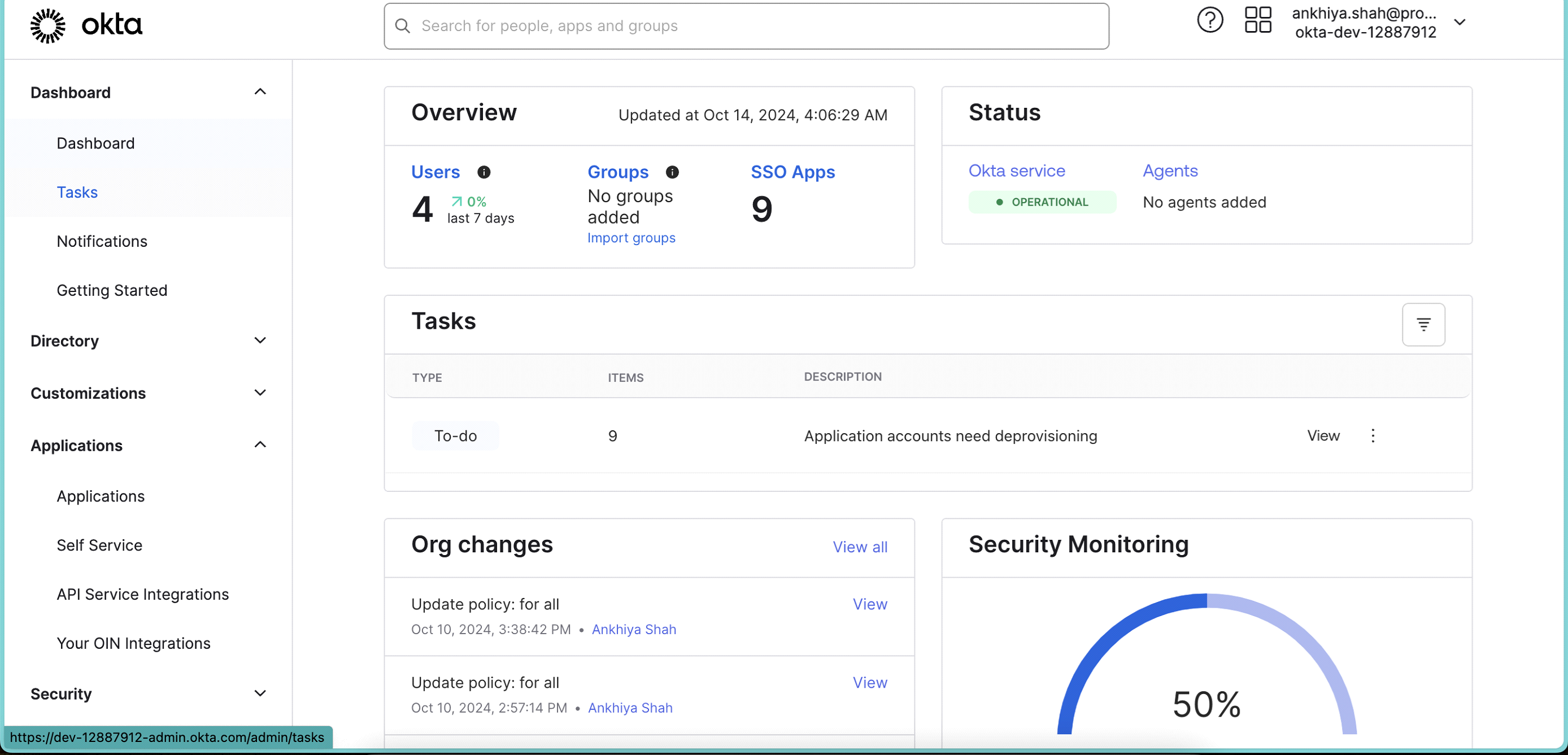 okta image of Application