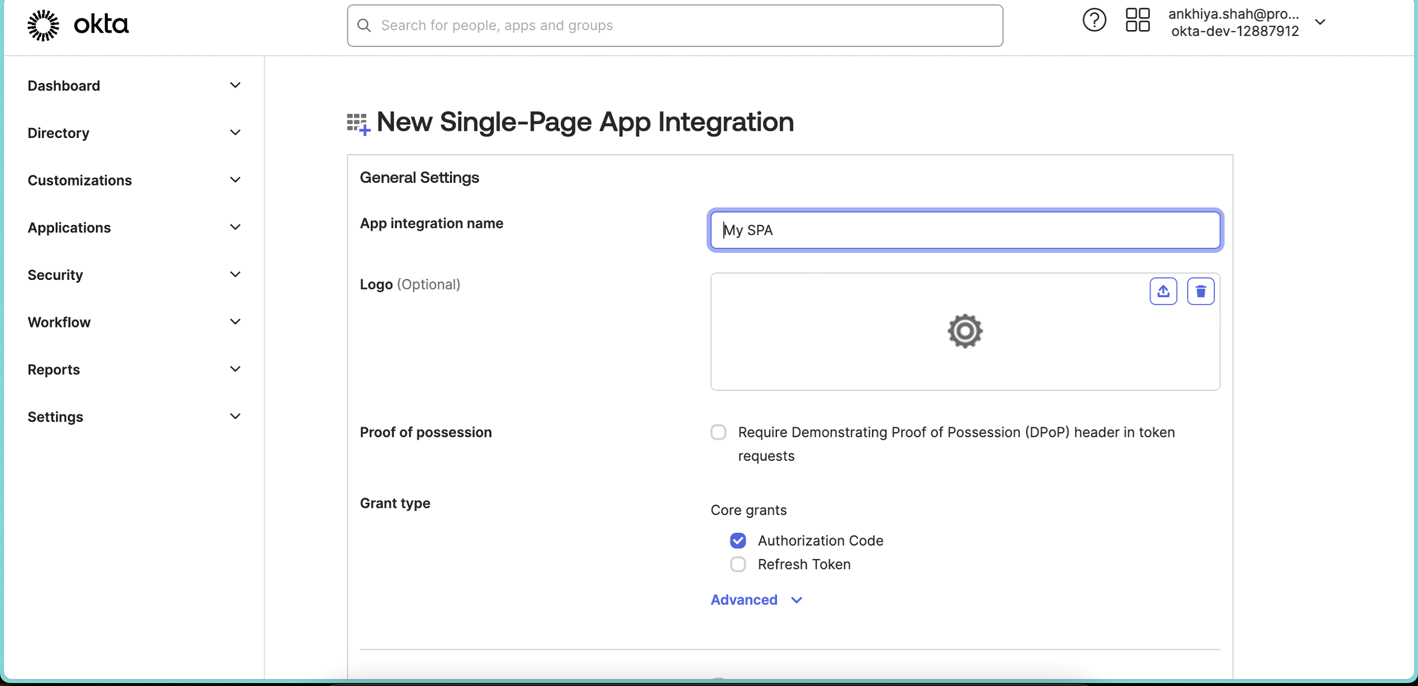 okta image of single
