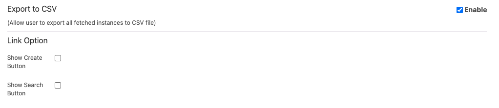 Export Configuration